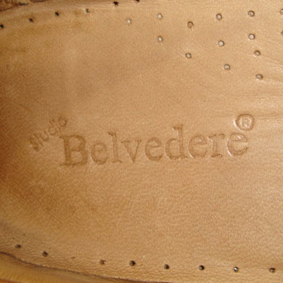 BELVEDERE Mens Leather \'Michelle\' Moc Toe Loafers Made in Brazil main image 8